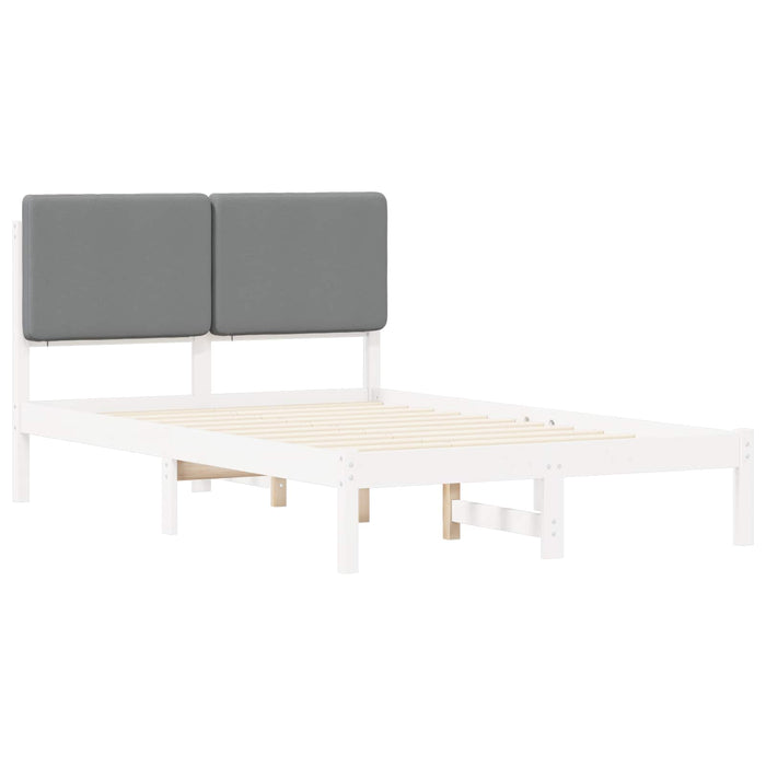 Cadru de pat cu tăblie tapițată Gri deschis 135 x 190 cm - WALTI WALTI