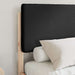 Cadru de pat cu tăblie tapițată cu headboard Negru 120 x 190 cm - WALTI WALTI