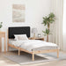 Cadru de pat cu tăblie tapițată cu headboard Negru 90 x 200 cm - WALTI WALTI