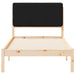 Cadru de pat cu tăblie tapițată cu headboard Negru 90 x 200 cm - WALTI WALTI