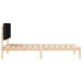 Cadru de pat cu tăblie tapițată cu headboard Negru 90 x 200 cm - WALTI WALTI