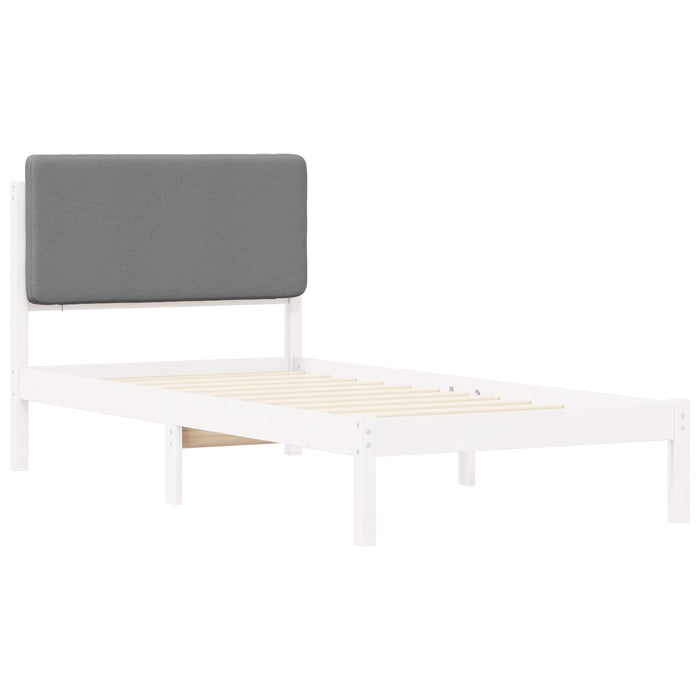 Cadru de pat cu tăblie tapițată Gri deschis 90 x 200 cm - WALTI WALTI