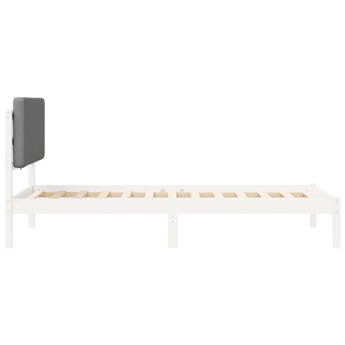 Cadru de pat cu tăblie tapițată Gri deschis 90 x 200 cm - WALTI WALTI