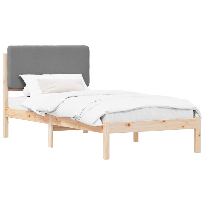 Cadru de pat cu tăblie tapițată Gri deschis 80 x 200 cm - WALTI WALTI