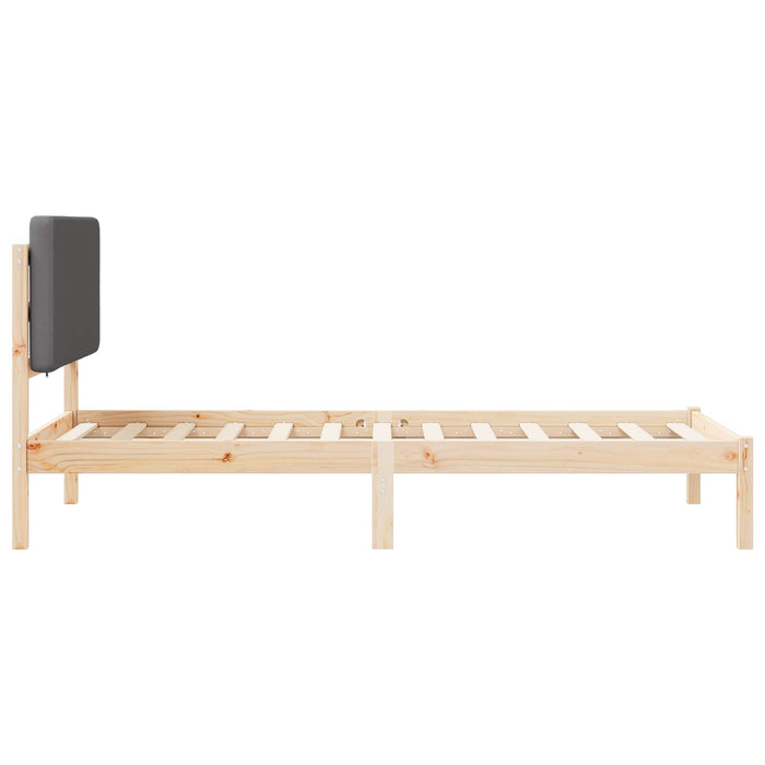 Cadru de pat cu tăblie tapițată Gri închis 80 x 200 cm - WALTI WALTI