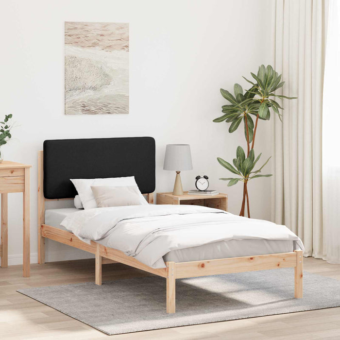 Cadru de pat cu tăblie tapițată cu headboard Negru 90 x 190 cm - WALTI WALTI