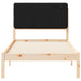Cadru de pat cu tăblie tapițată cu headboard Negru 90 x 190 cm - WALTI WALTI