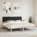 Cadru de pat cu tăblie tapițată cu headboard Negru 180 x 200 cm - WALTI WALTI