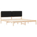 Cadru de pat cu tăblie tapițată cu headboard Negru 180 x 200 cm - WALTI WALTI