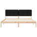 Cadru de pat cu tăblie tapițată cu headboard Negru 180 x 200 cm - WALTI WALTI