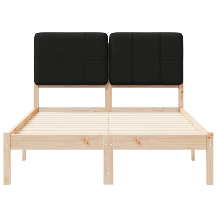 Cadru de pat cu tăblie tapițată cu headboard Negru 120 x 200 cm - WALTI WALTI