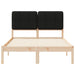 Cadru de pat cu tăblie tapițată cu headboard Negru 120 x 200 cm - WALTI WALTI