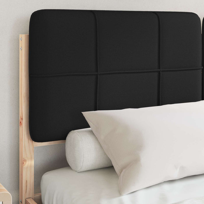 Cadru de pat cu tăblie tapițată cu headboard Negru 135 x 190 cm - WALTI WALTI