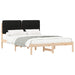 Cadru de pat cu tăblie tapițată cu headboard Negru 135 x 190 cm - WALTI WALTI