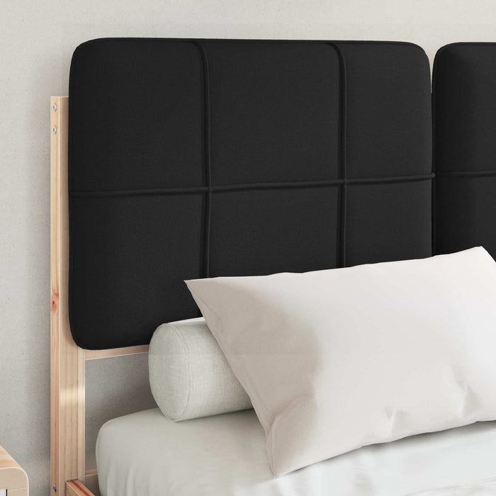 Cadru de pat cu tăblie tapițată cu headboard Negru 120 x 190 cm - WALTI WALTI