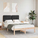 Cadru de pat cu tăblie tapițată cu headboard Negru 120 x 190 cm - WALTI WALTI