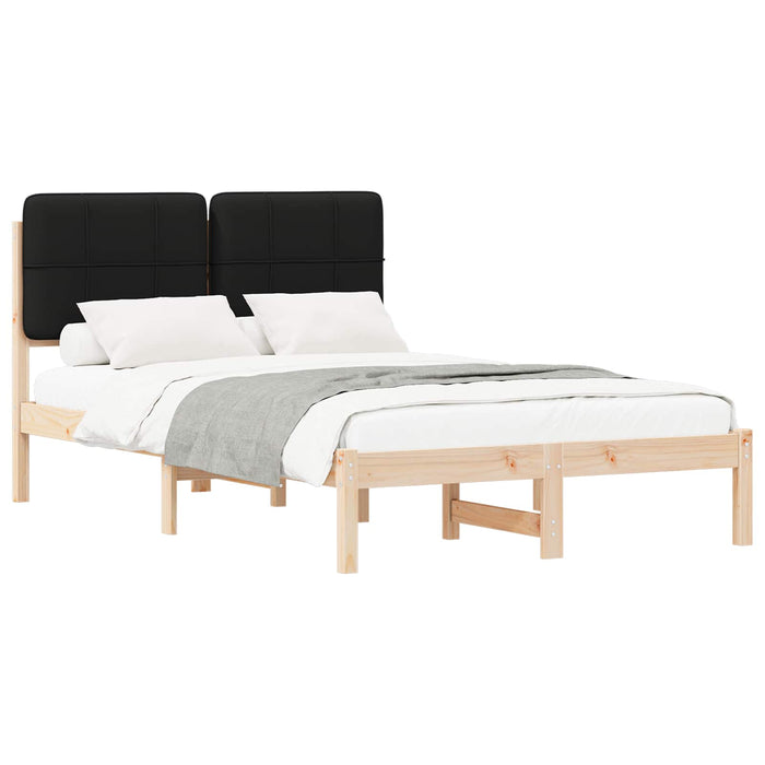 Cadru de pat cu tăblie tapițată cu headboard Negru 120 x 190 cm - WALTI WALTI