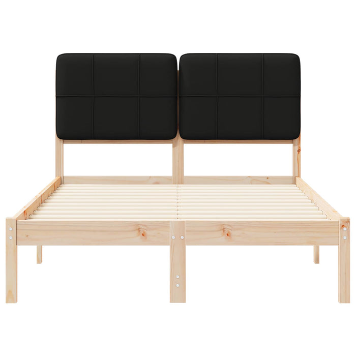 Cadru de pat cu tăblie tapițată cu headboard Negru 120 x 190 cm - WALTI WALTI