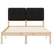 Cadru de pat cu tăblie tapițată cu headboard Negru 120 x 190 cm - WALTI WALTI