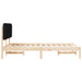 Cadru de pat cu tăblie tapițată cu headboard Negru 120 x 190 cm - WALTI WALTI