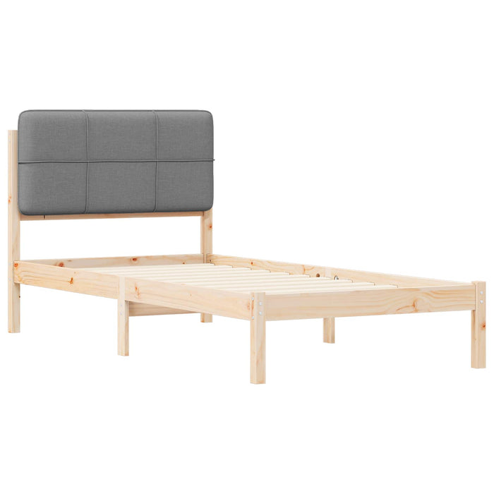 Cadru de pat cu tăblie tapițată Gri deschis 100 x 200 cm - WALTI WALTI