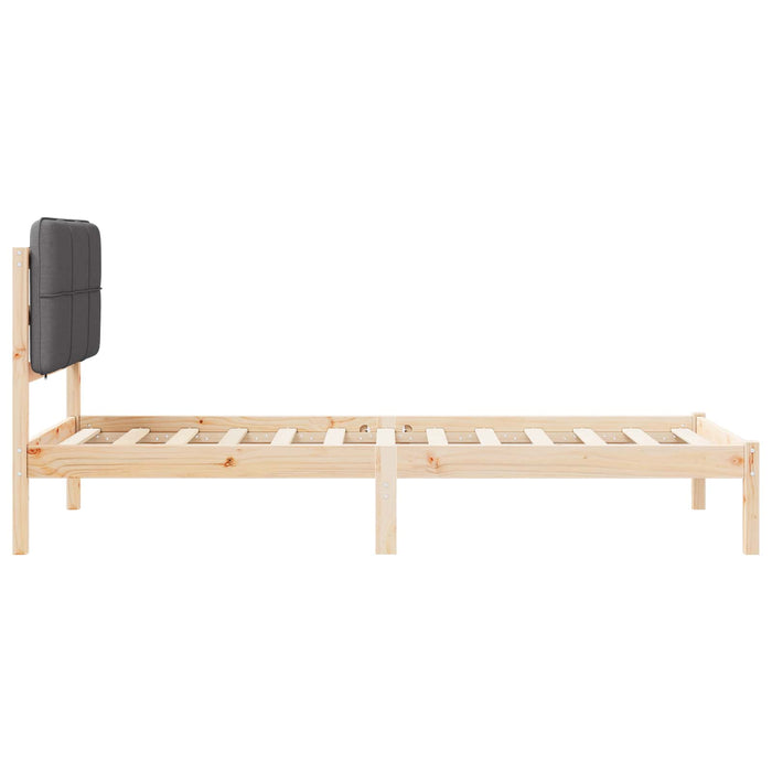 Cadru de pat cu tăblie tapițată Gri închis 90 x 200 cm - WALTI WALTI