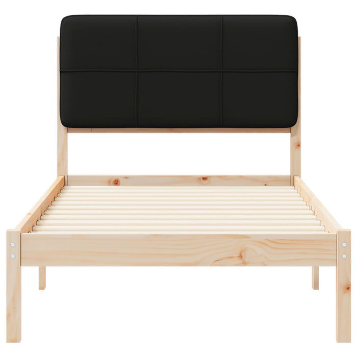 Cadru de pat cu tăblie tapițată cu headboard Negru 90 x 200 cm - WALTI WALTI