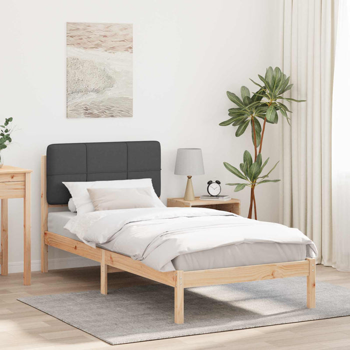 Cadru de pat cu tăblie tapițată Gri închis 90 x 190 cm - WALTI WALTI