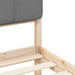 Cadru de pat cu tăblie tapițată Gri deschis 75 x 190 cm - WALTI WALTI