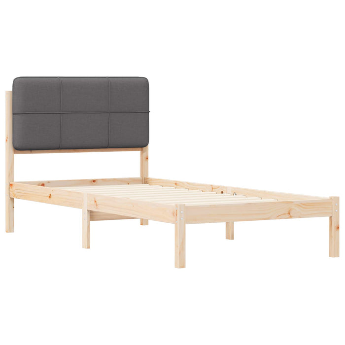 Cadru de pat cu tăblie tapițată Gri închis 75 x 190 cm - WALTI WALTI