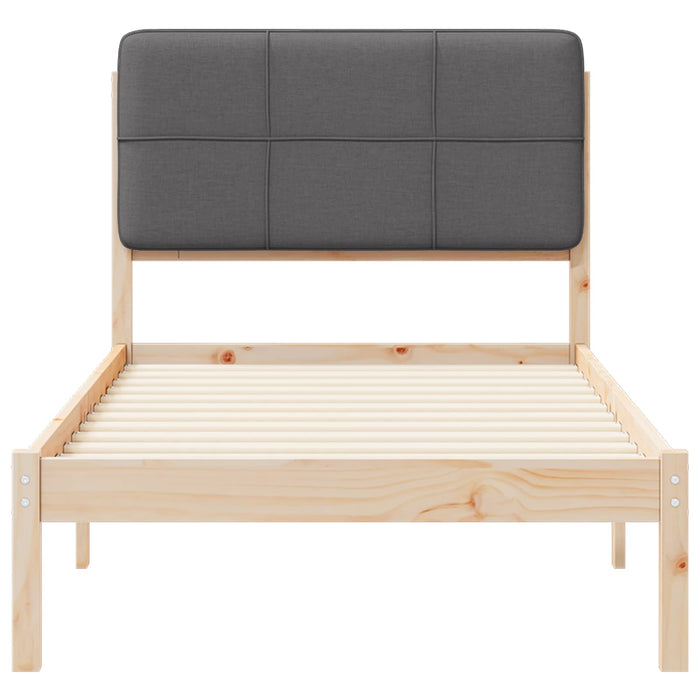 Cadru de pat cu tăblie tapițată Gri închis 75 x 190 cm - WALTI WALTI