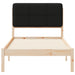 Cadru de pat cu tăblie tapițată cu headboard Negru 75 x 190 cm - WALTI WALTI