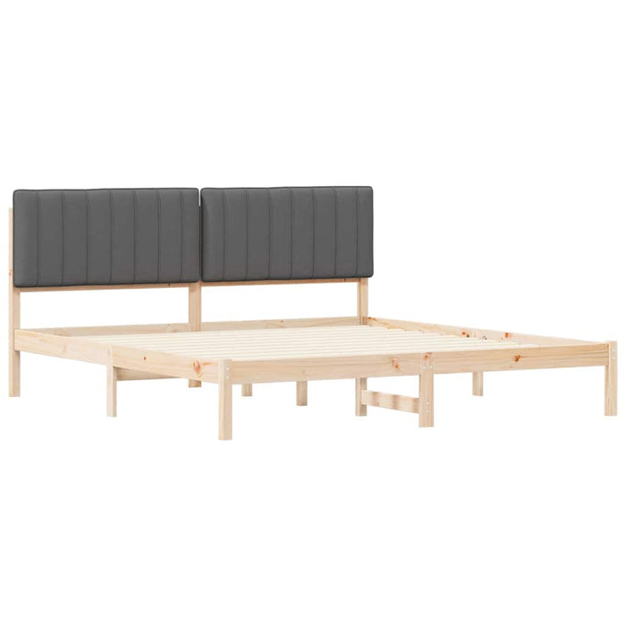Cadru de pat cu tăblie tapițată Gri închis 180 x 200 cm - WALTI WALTI