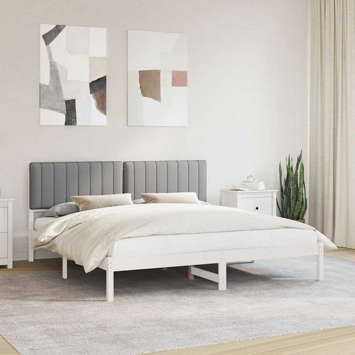 Cadru de pat cu tăblie tapițată Gri deschis 180 x 200 cm - WALTI WALTI