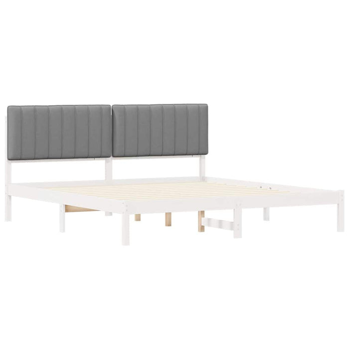Cadru de pat cu tăblie tapițată Gri deschis 180 x 200 cm - WALTI WALTI
