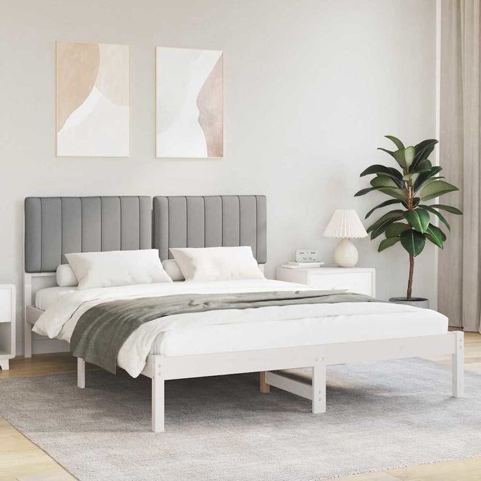 Cadru de pat cu tăblie tapițată Gri deschis 160 x 200 cm - WALTI WALTI