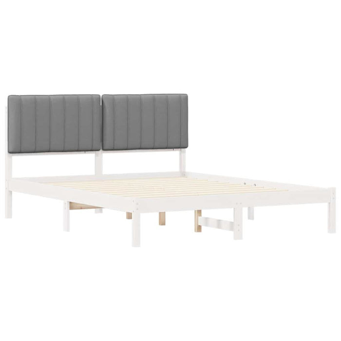 Cadru de pat cu tăblie tapițată Gri deschis 160 x 200 cm - WALTI WALTI