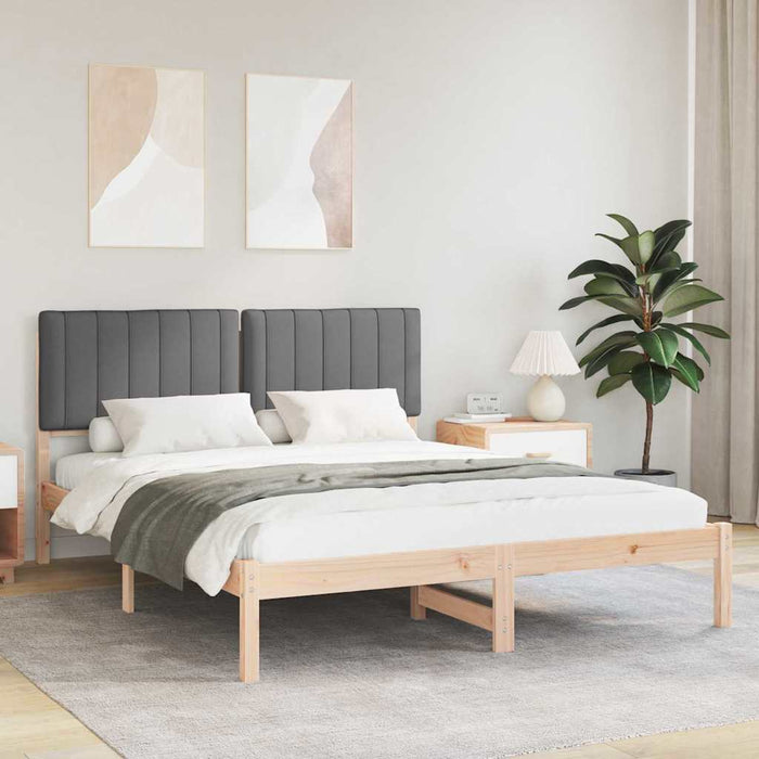 Cadru de pat cu tăblie tapițată Gri închis 150 x 200 cm - WALTI WALTI