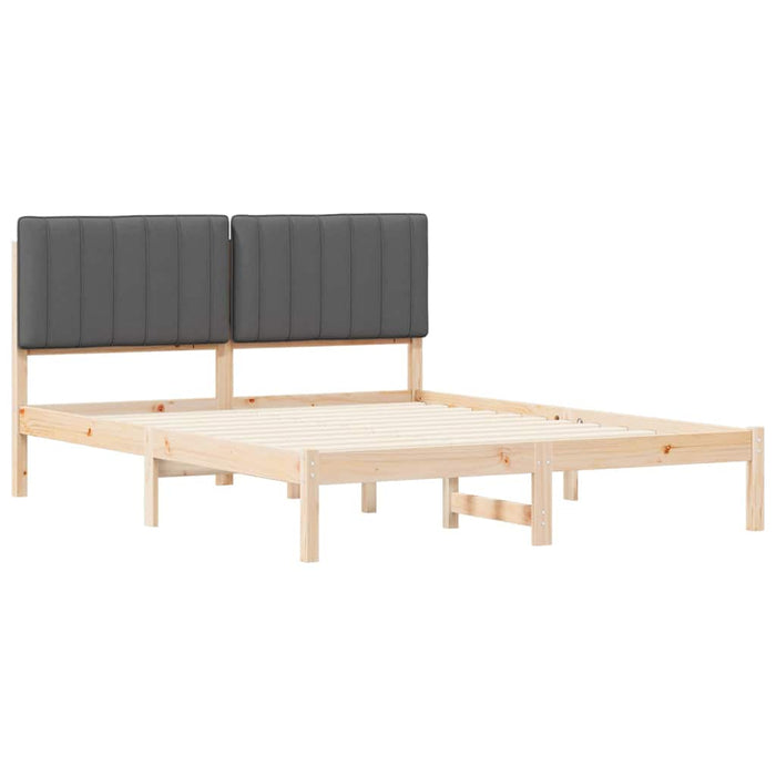 Cadru de pat cu tăblie tapițată Gri închis 150 x 200 cm - WALTI WALTI