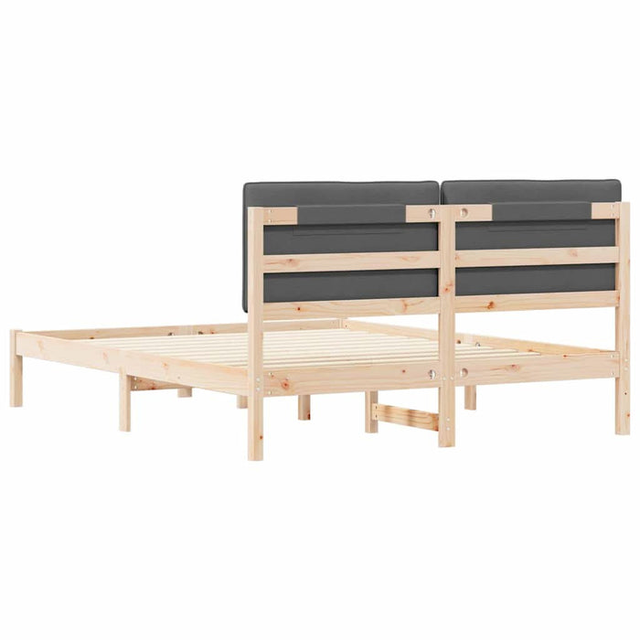 Cadru de pat cu tăblie tapițată Gri închis 150 x 200 cm - WALTI WALTI