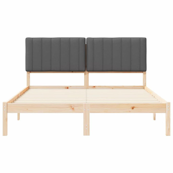 Cadru de pat cu tăblie tapițată Gri închis 150 x 200 cm - WALTI WALTI