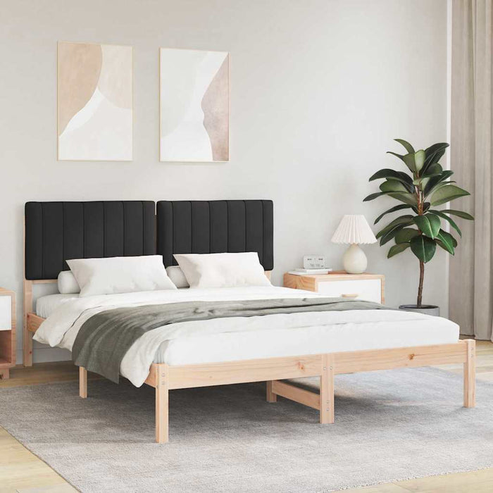 Cadru de pat cu tăblie tapițată Negru 150 x 200 cm - WALTI WALTI