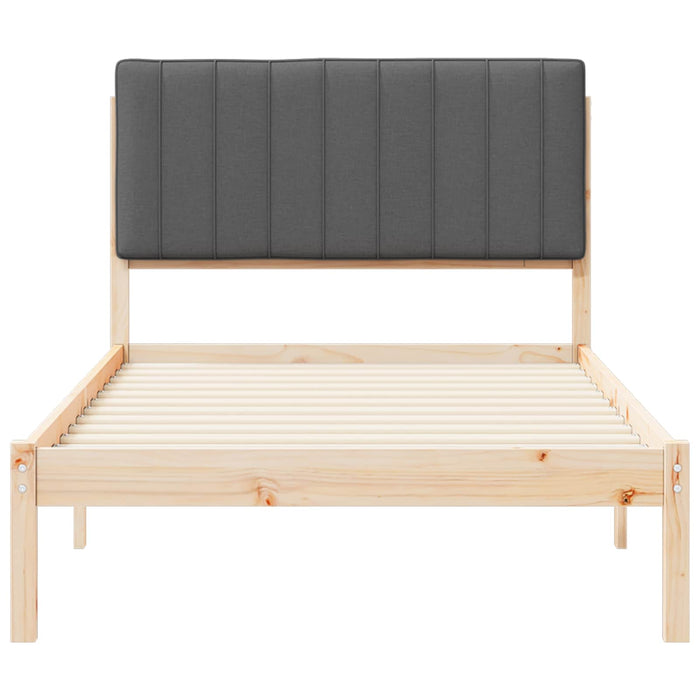 Cadru de pat cu tăblie tapițată Gri închis 100 x 200 cm - WALTI WALTI