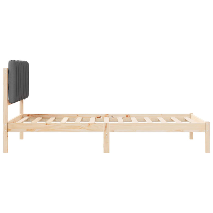 Cadru de pat cu tăblie tapițată Gri închis 100 x 200 cm - WALTI WALTI