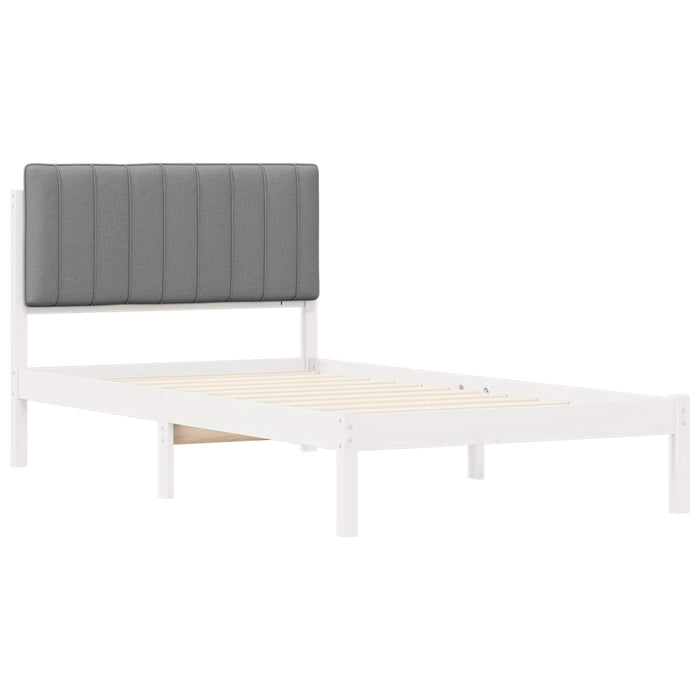 Cadru de pat cu tăblie tapițată Gri deschis 100 x 200 cm - WALTI WALTI
