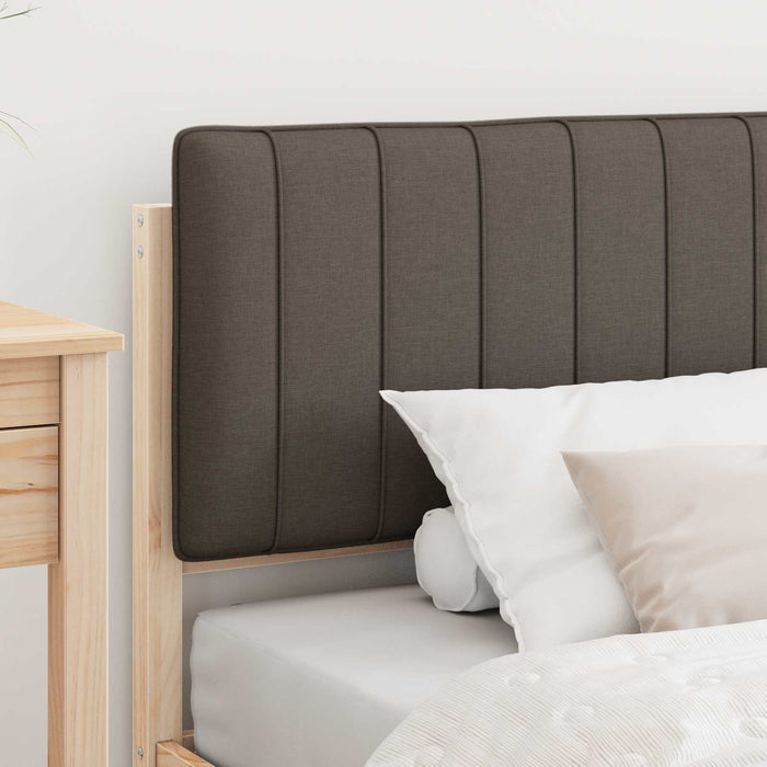 Cadru de pat cu tăblie tapițată Natural și taupe 90 x 200 cm - WALTI WALTI
