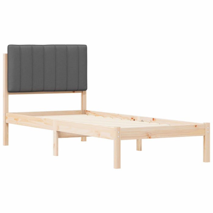 Cadru de pat cu tăblie tapițată Gri închis 80 x 200 cm - WALTI WALTI