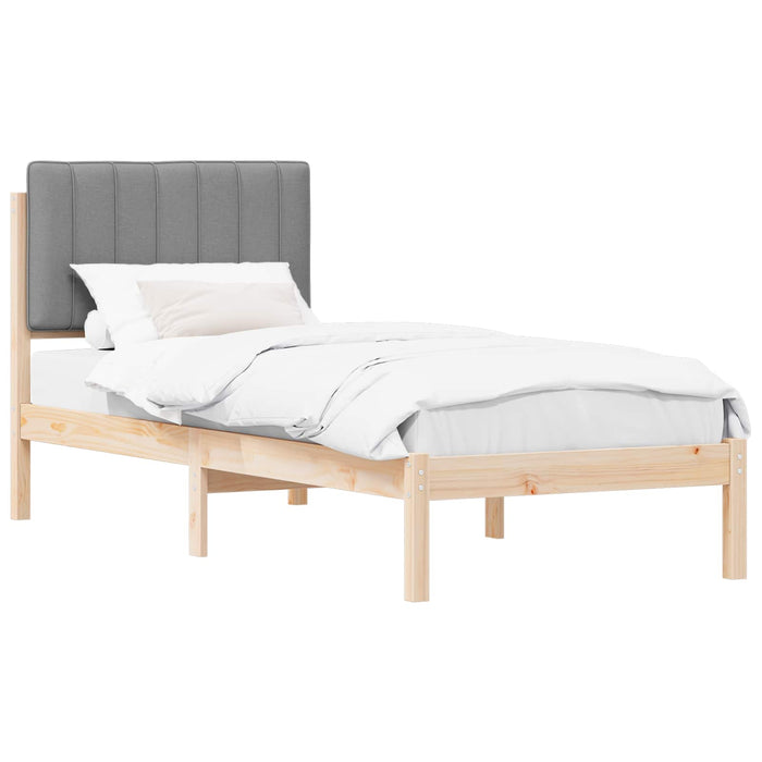 Cadru de pat cu tăblie tapițată Gri deschis 75 x 190 cm - WALTI WALTI