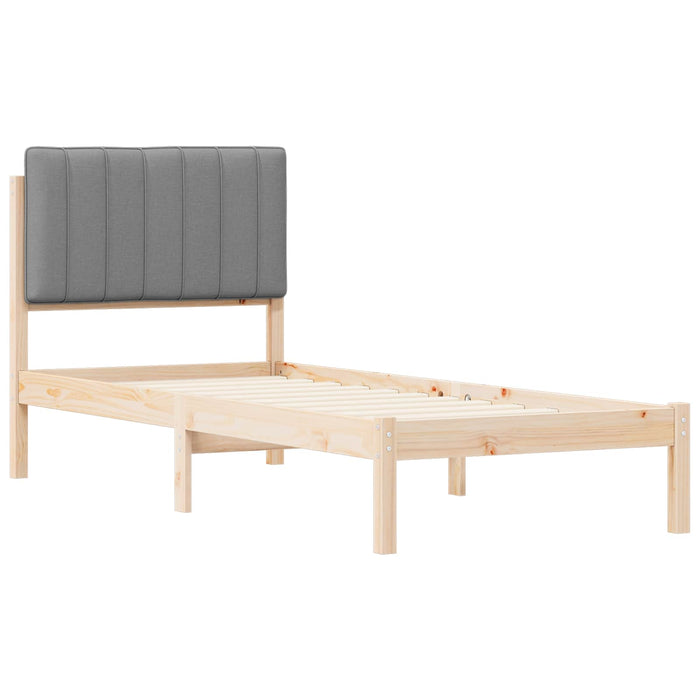 Cadru de pat cu tăblie tapițată Gri deschis 75 x 190 cm - WALTI WALTI