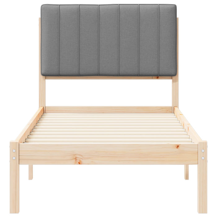 Cadru de pat cu tăblie tapițată Gri deschis 75 x 190 cm - WALTI WALTI